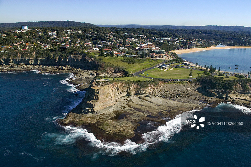 澳大利亚新南威尔士州特里格尔的空中鸟瞰图图片素材