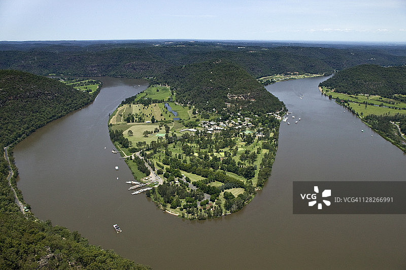 澳大利亚新南威尔士州怀斯曼斯费里鸟瞰图图片素材