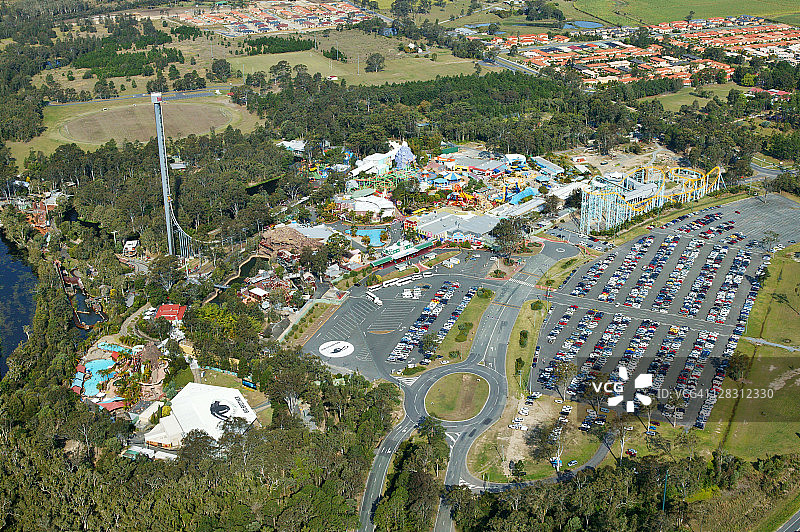 澳大利亚昆士兰州梦幻世界航拍景色图片素材
