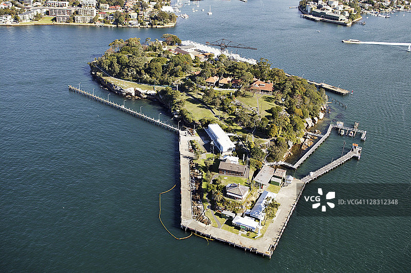 澳大利亚新南威尔士州悉尼山羊岛的鸟瞰图图片素材