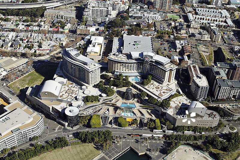 星港赌场鸟瞰，澳大利亚新南威尔士州悉尼图片素材