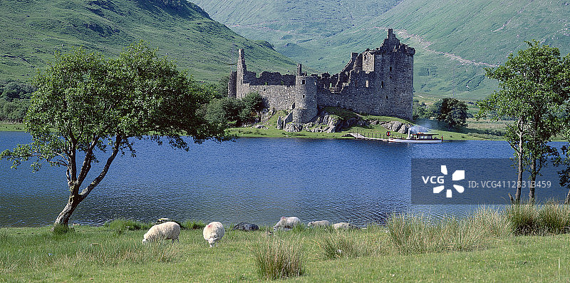 英国苏格兰奥湖基尔丘恩城堡图片素材
