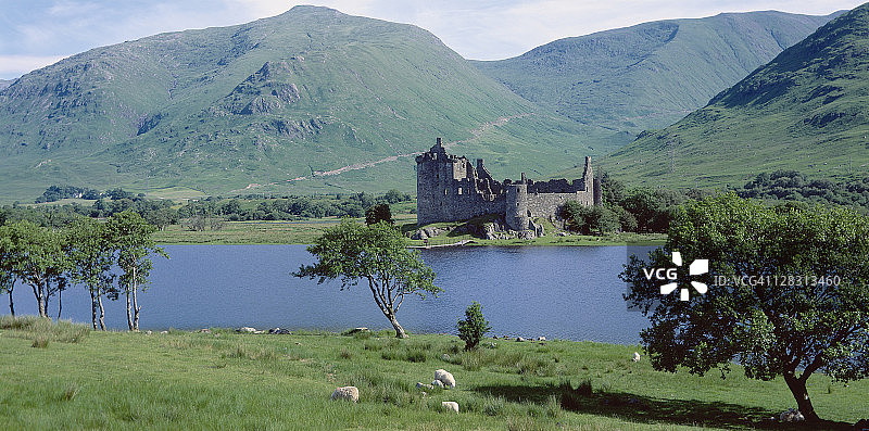 英国苏格兰奥湖基尔丘恩城堡图片素材