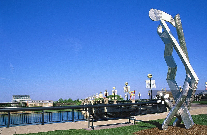 印第安纳波利斯白河州立公园雕塑图片素材