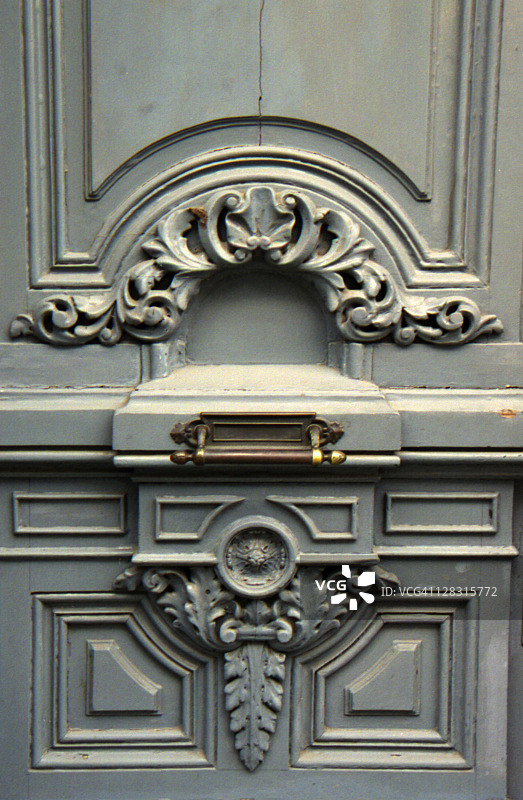 灰色法式门图片素材