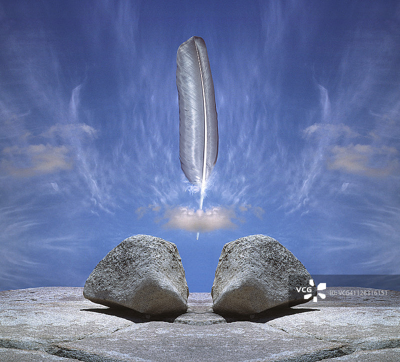 优胜美地国家公园岩石云彩对称合成图图片素材