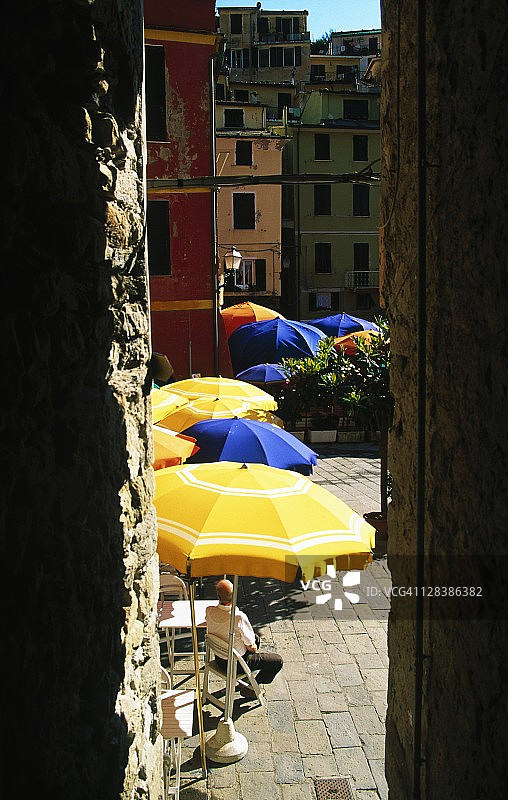 意大利利古里亚五渔村韦尔纳扎图片素材