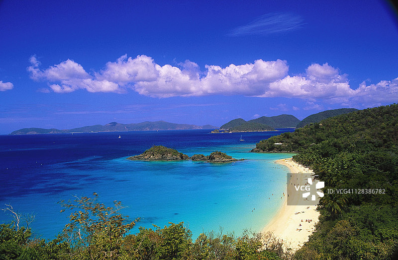加勒比海，美属维尔京群岛，圣约翰岛， Trunk Bay图片素材