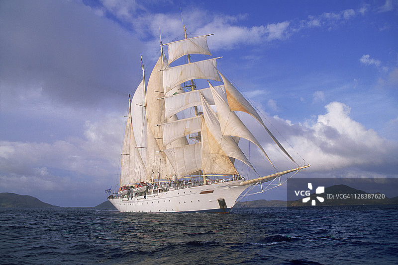 四桅帆船“星 clipper”号图片素材