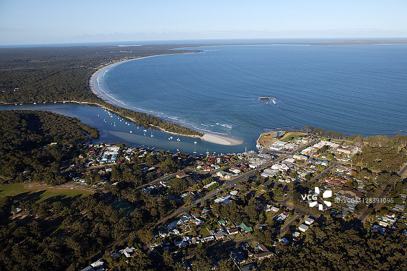 澳大利亚新南威尔士州赫斯基森鸟瞰图片素材