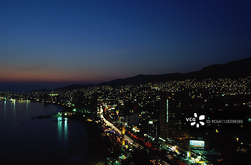 格雷罗海湾的酒店和海滩图片素材