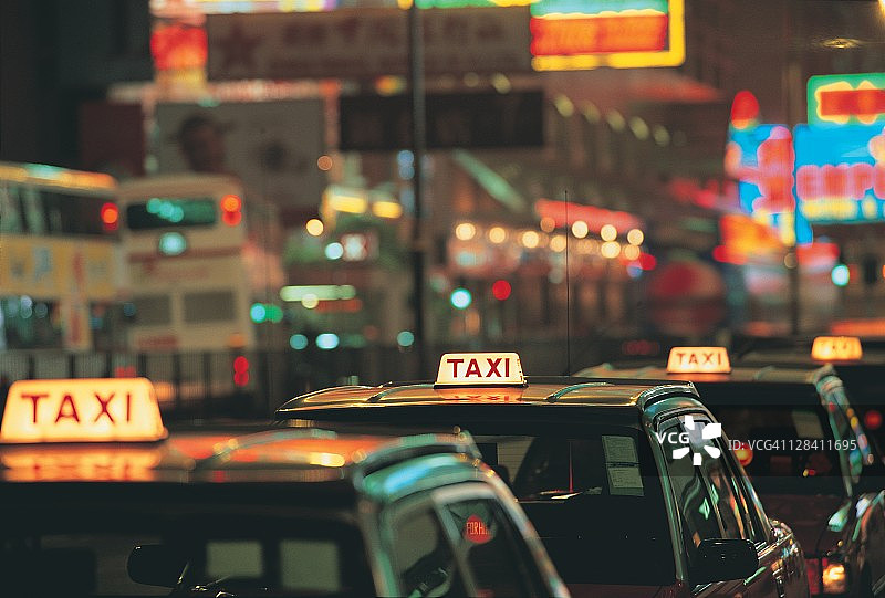 出租车线路，中国香港图片素材