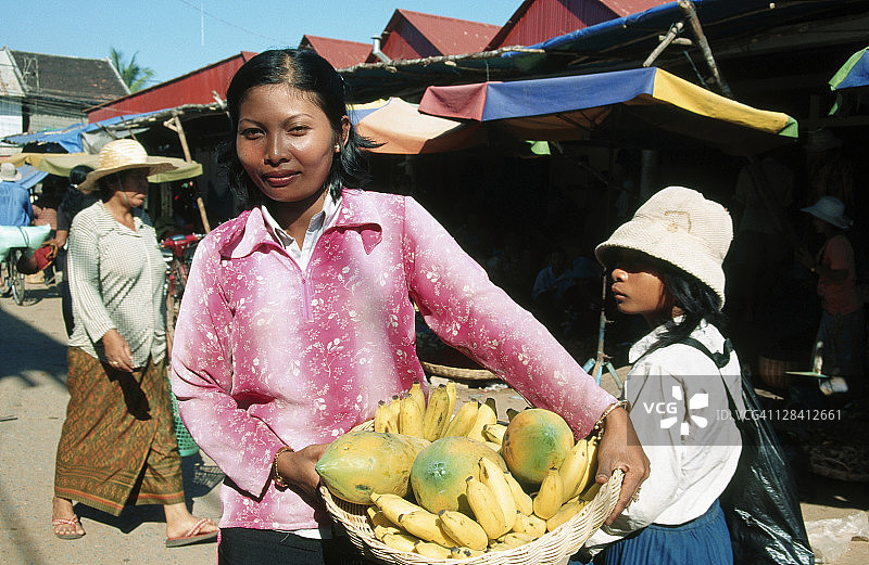 柬埔寨暹粒市场图片素材