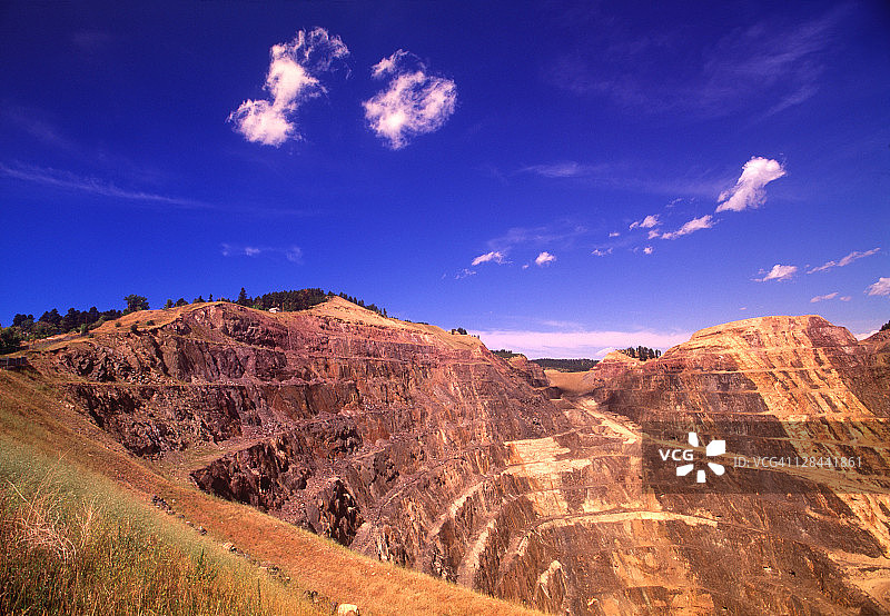 露天采矿场，布莱克山，南达科他州图片素材