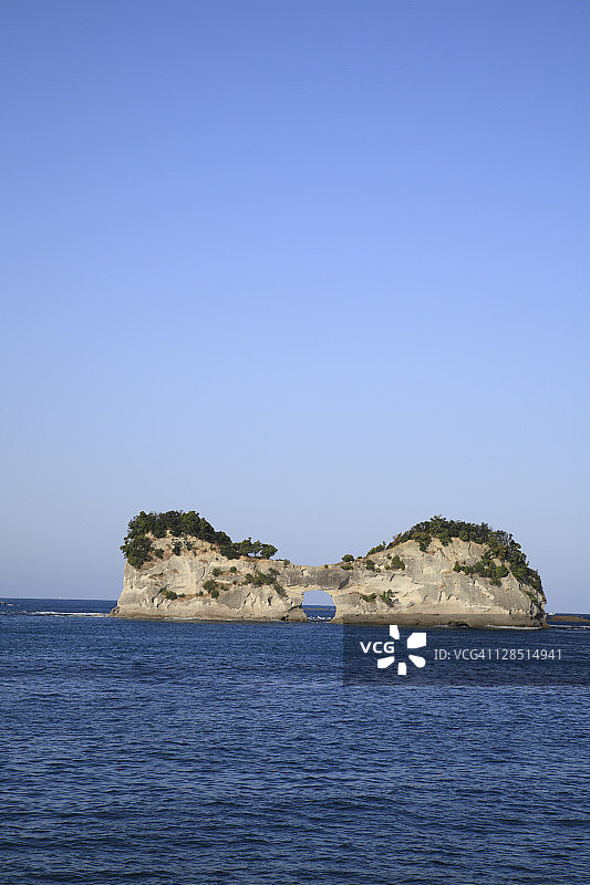 日本和歌山县西牟娄白滨圆月岛图片素材