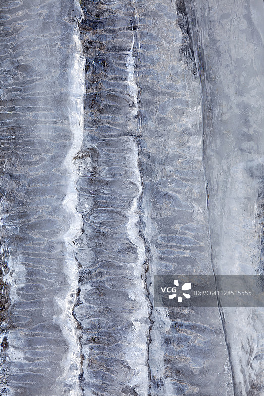 冰柱形成的特写图片素材