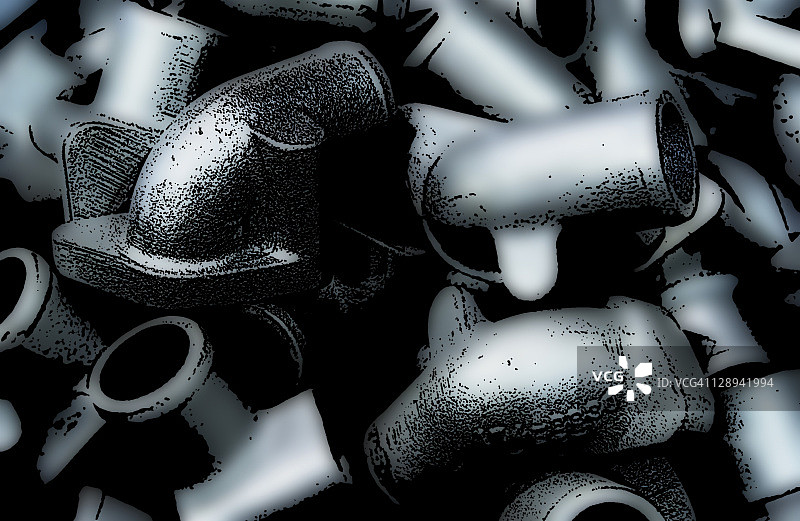 金属弯头管件图片素材