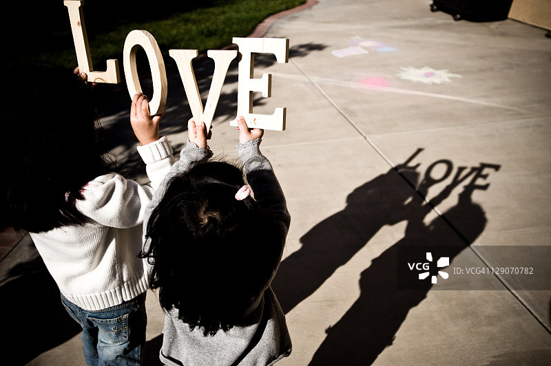爱的影子图片素材