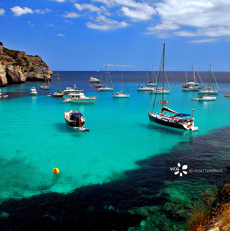 停泊在Macarelleta的船只图片素材