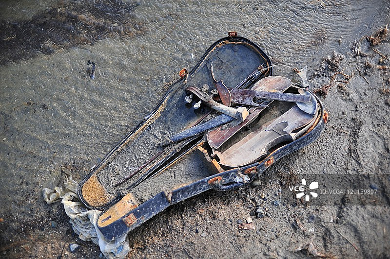 海啸后的陆前高田市图片素材