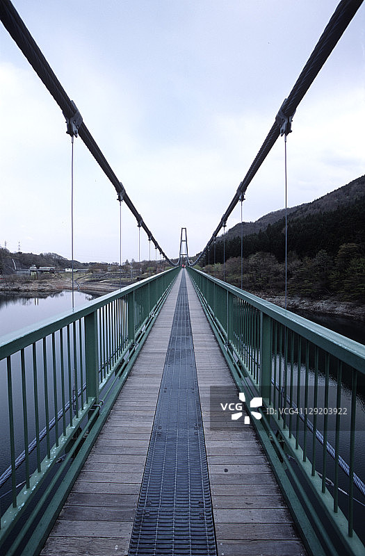 红叶谷吊桥图片素材