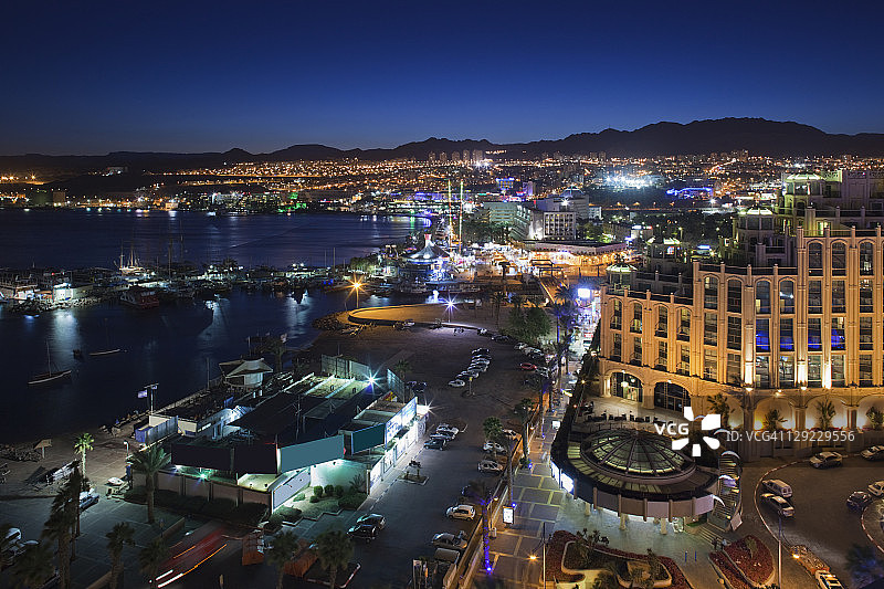 红海海滨高架度假村景观图片素材