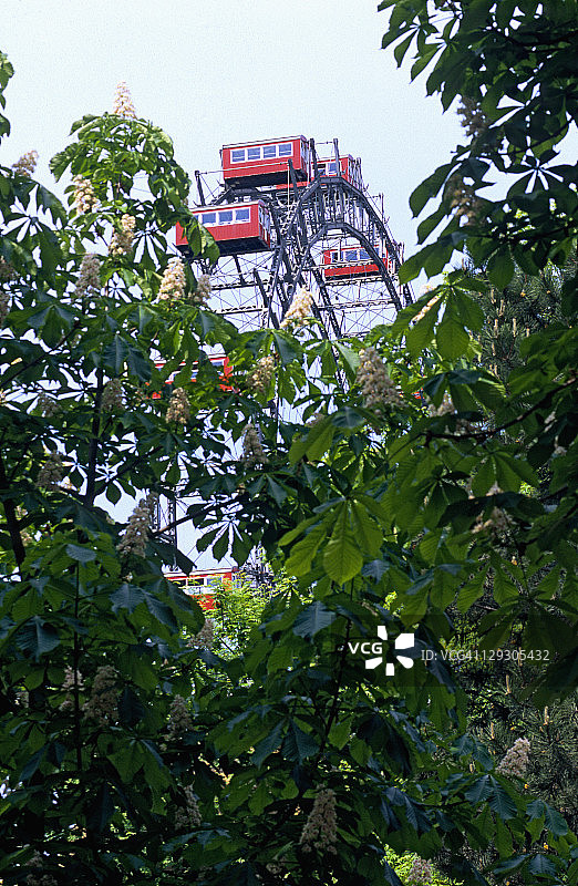 奥地利维也纳普拉特游乐园摩天轮图片素材