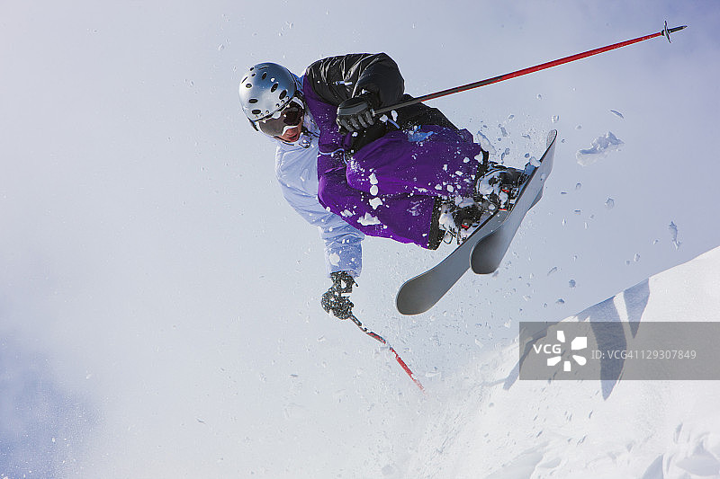 美国科罗拉多州特柳赖德：高山滑雪图片素材