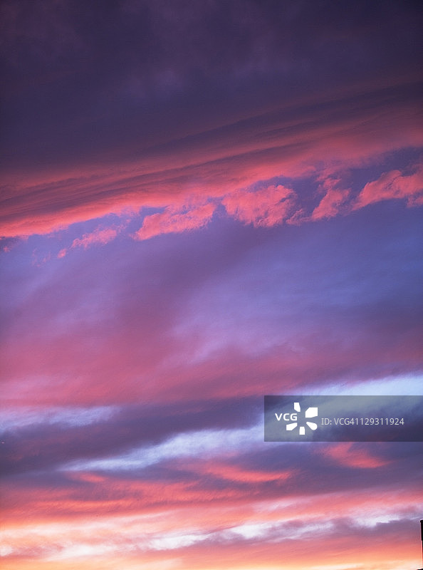 美国纽约州纽约市：绚丽的晚霞图片素材