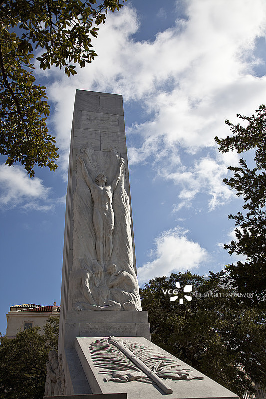 阿拉莫广场的阿拉莫纪念碑图片素材