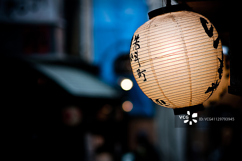 先斗町的日式灯笼图片素材