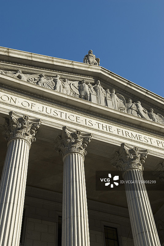 纽约市法院柱廊细节图片素材