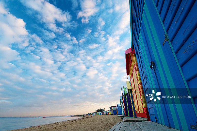 澳大利亚维多利亚州布莱顿海滩浴场图片素材