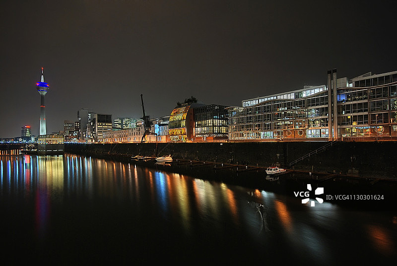 杜塞尔多夫夜景图片素材