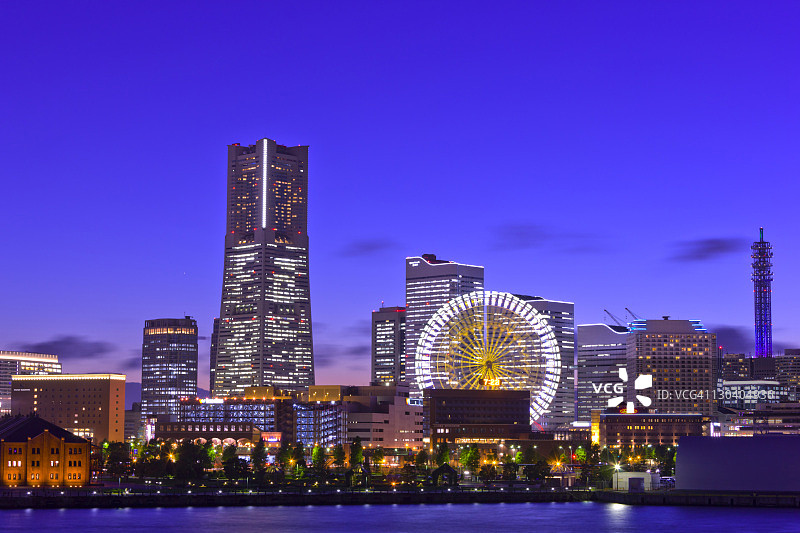 港未来的黄昏图片素材