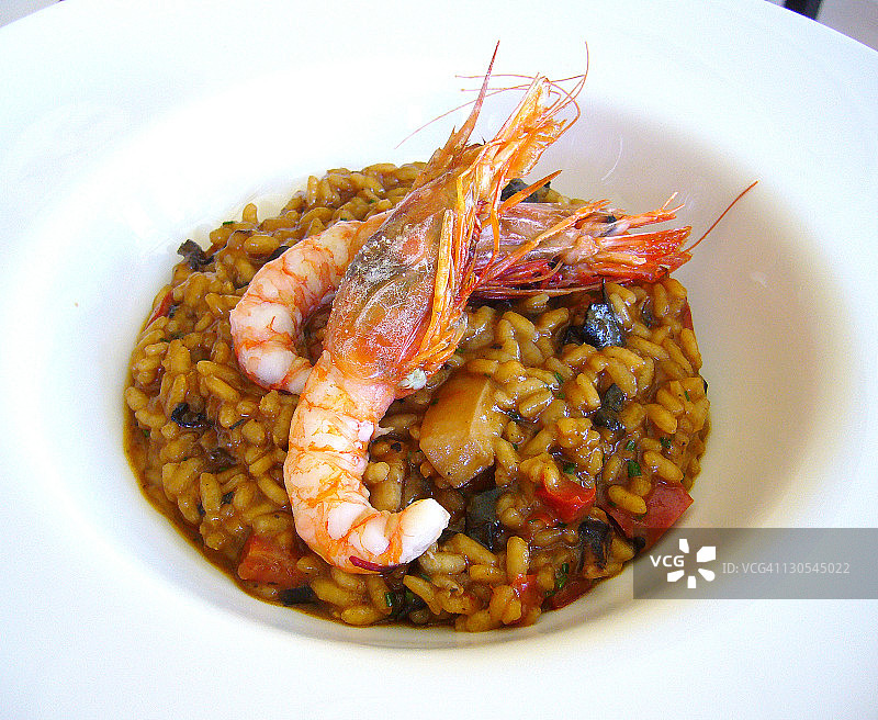 乌贼和虾仁饭图片素材