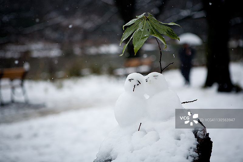 雪地情侣图片素材