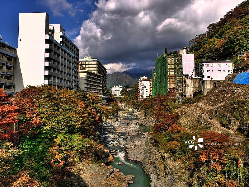日本日光鬼怒川峡谷图片素材