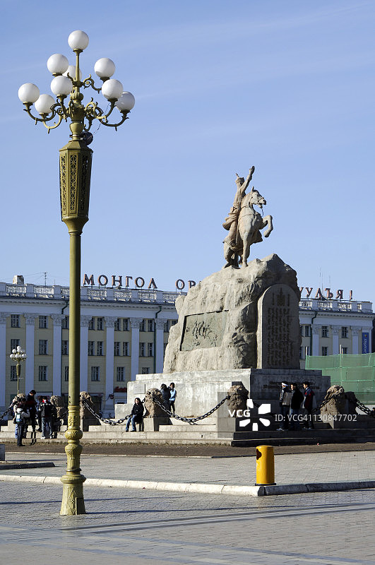 乌兰巴托苏赫巴托尔纪念碑图片素材