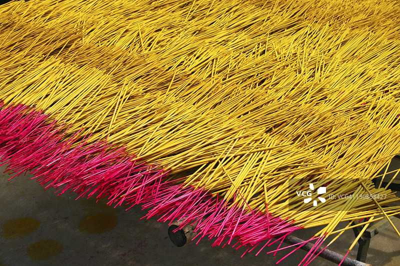 越南芹苴：晾晒香图片素材