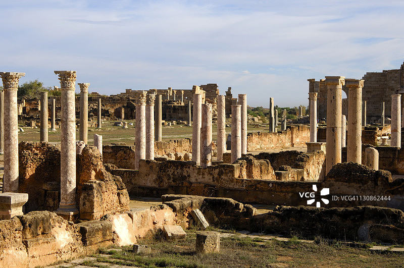 利比亚莱波蒂斯·马格纳古 колонны图片素材
