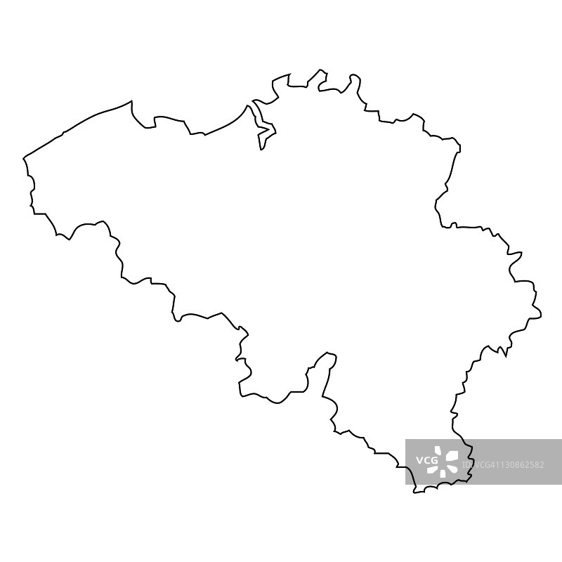 比利时地图轮廓图片素材