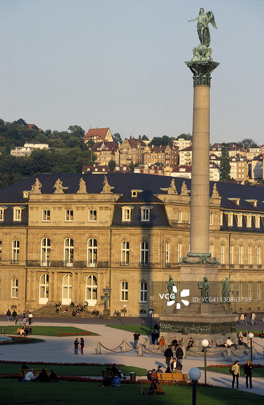德国斯图加特 Schlossplatz 广场景色图片素材