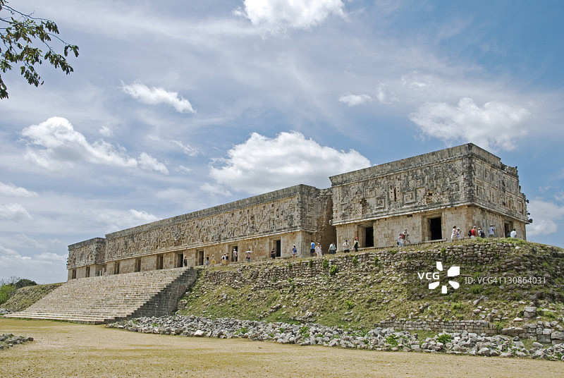 墨西哥乌斯马尔最大最令人印象深刻的玛雅遗址图片素材