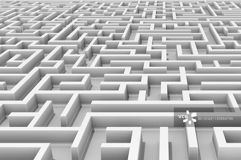 浅灰色迷宫3D图图片素材