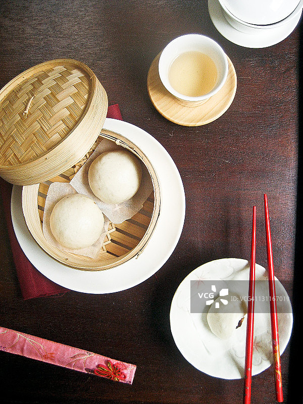 中式红豆沙包图片素材