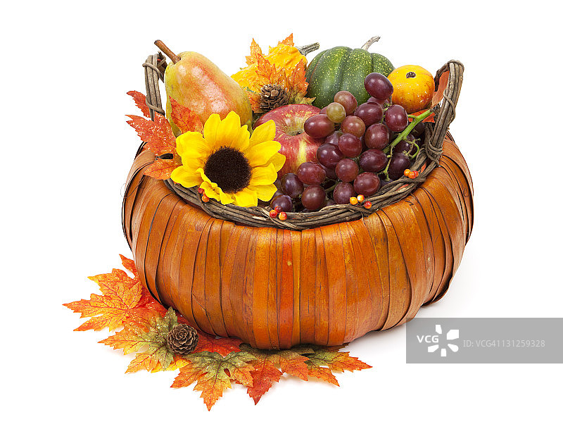 秋季丰收篮图片素材