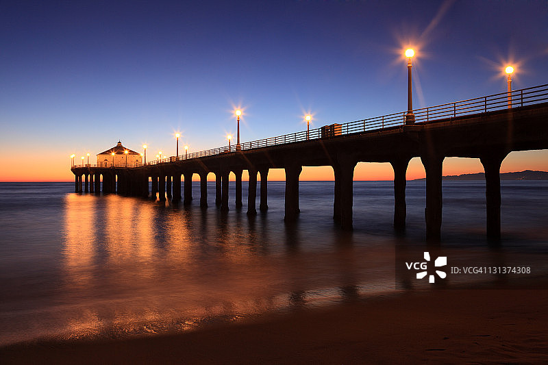 曼哈顿海滩码头图片素材