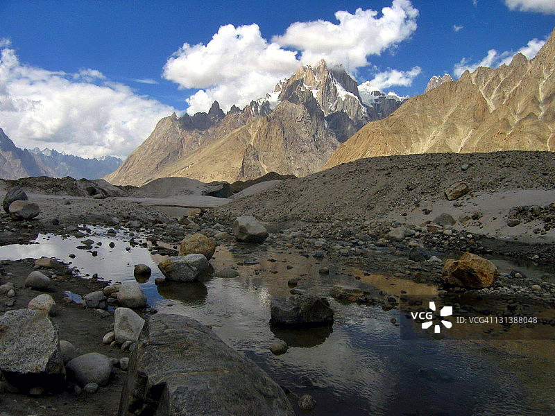 山峰和冰川图片素材