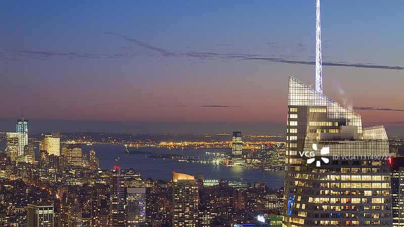 美国银行大厦与世界贸易中心图片素材